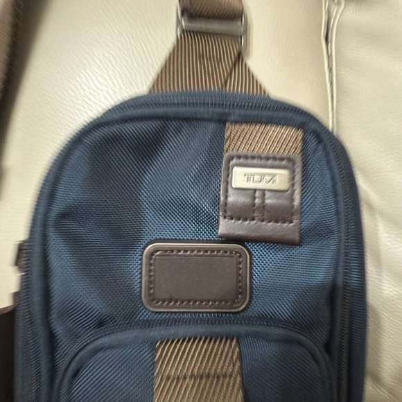 Tumi Men's Blue and Brown Belt Bag - Picture 6 of 10